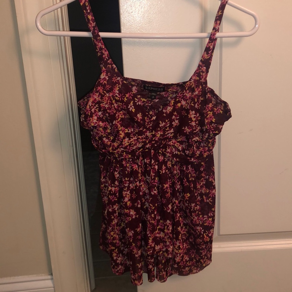 Express Floral dressy Tank! Only worn once